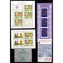 Polen. Lot med 9 forskellige blokke. Postfriske. Vores samlede pris 50 kr.