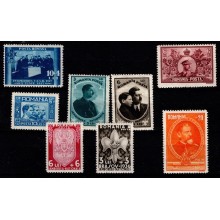 Rumænien. Lot med otte forskellige mærker fra Rumænien. Postfrisk & ustemplet.