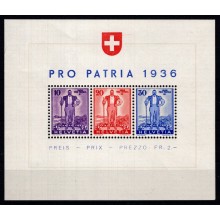 Schweiz - Forsvarsmærker - Miniark - Postfrisk.