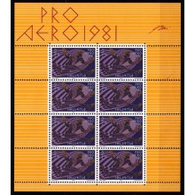 Luftpostudgave. Miniark. Postfrisk.