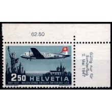 Swissair flyvning. Postfrisk med marginal.