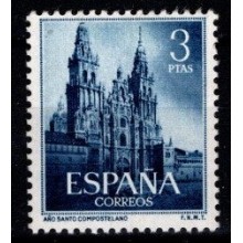 Spanien - Ano Santo Compostelano - enkeltmærke 3pts. - Ustemplet