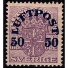 Tjenestemærker overtryk til luftpostmærker. Postfrisk.