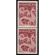 Ølandsk helleristning. Lodret par. Postfrisk.