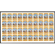 1978. Sydslesvig. Julemærke, foldet helark. Juletræet hentes med båd.