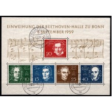 Indvielsen af Beethoven-hallen. Miniark. Stemplet.