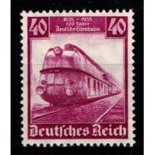 100-års jernbanejubilæum. (40 pf. rødlilla) Postfrisk.