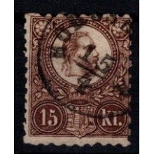 Ungarn. Franz Josef I. (15 kr. mørkebrun)