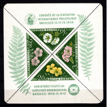 Fed. int. Philatelique (FIP) kongres i Brussel.  Miniark.