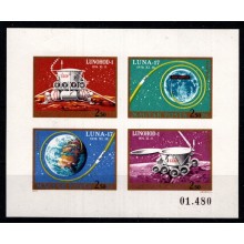 Månelanding Luna 17. Miniark. Postfrisk.