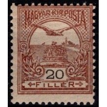 Turulfugl. Sorte værdital. Postfrisk.