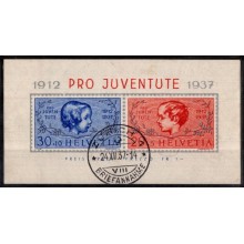 Pro Juventute Jubilæum - utakket miniark.